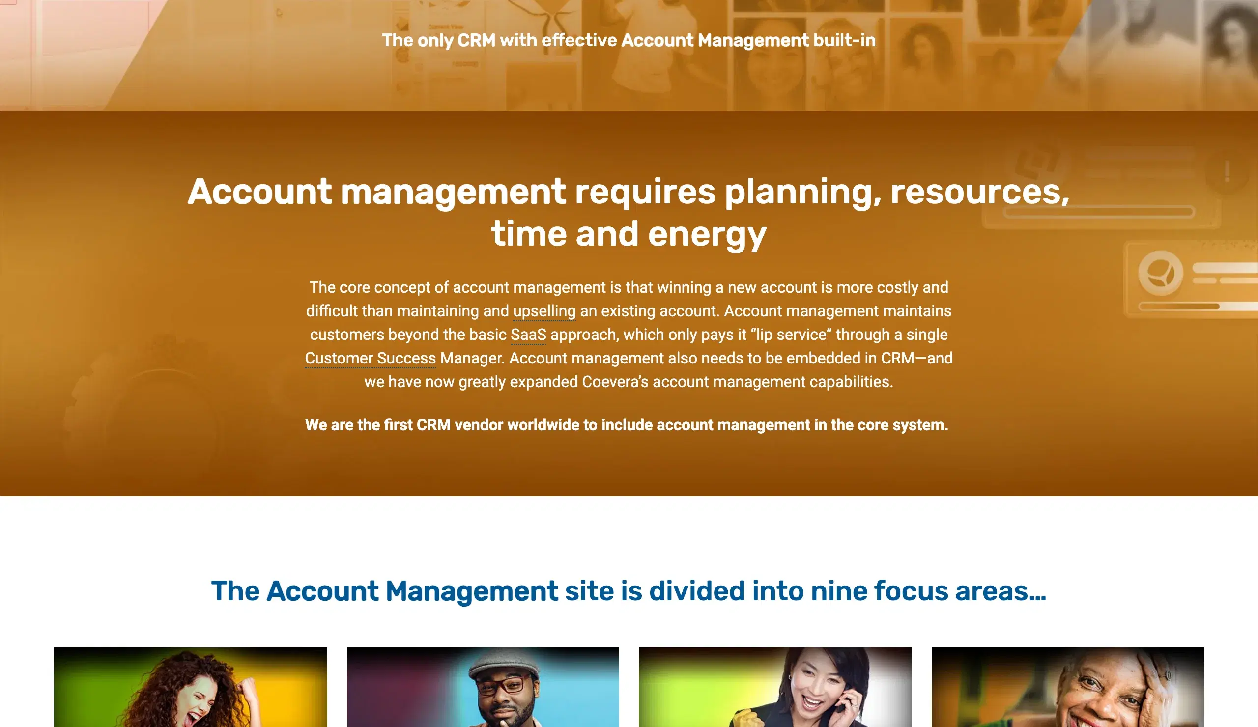Vorschau der Seite Account-Management