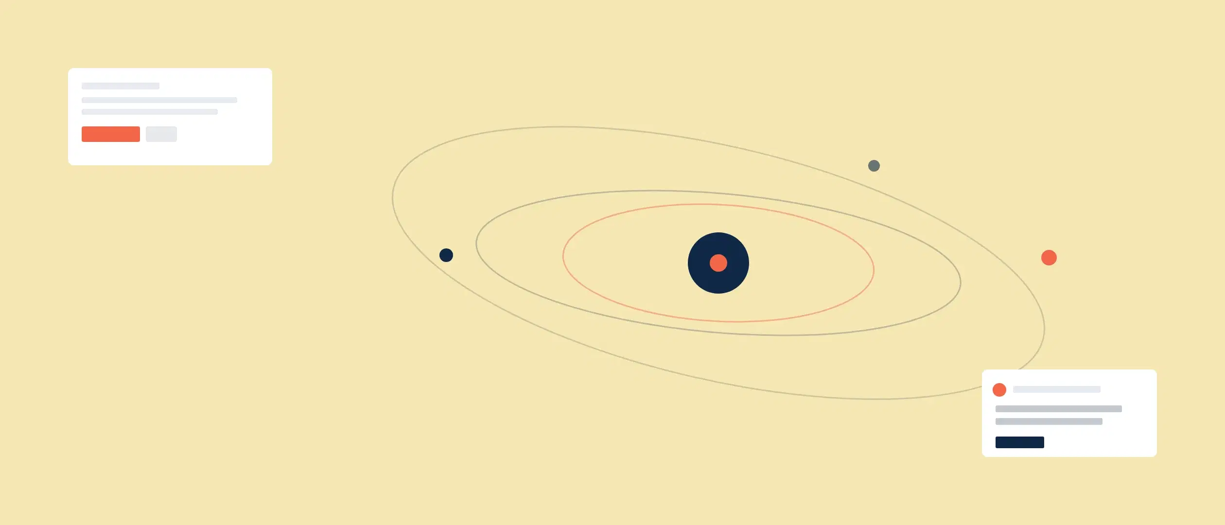 Three layers of AI in CRM — assistive tools, agentic AI, and a coordinating super-agent — orbiting a visual sales pipeline
