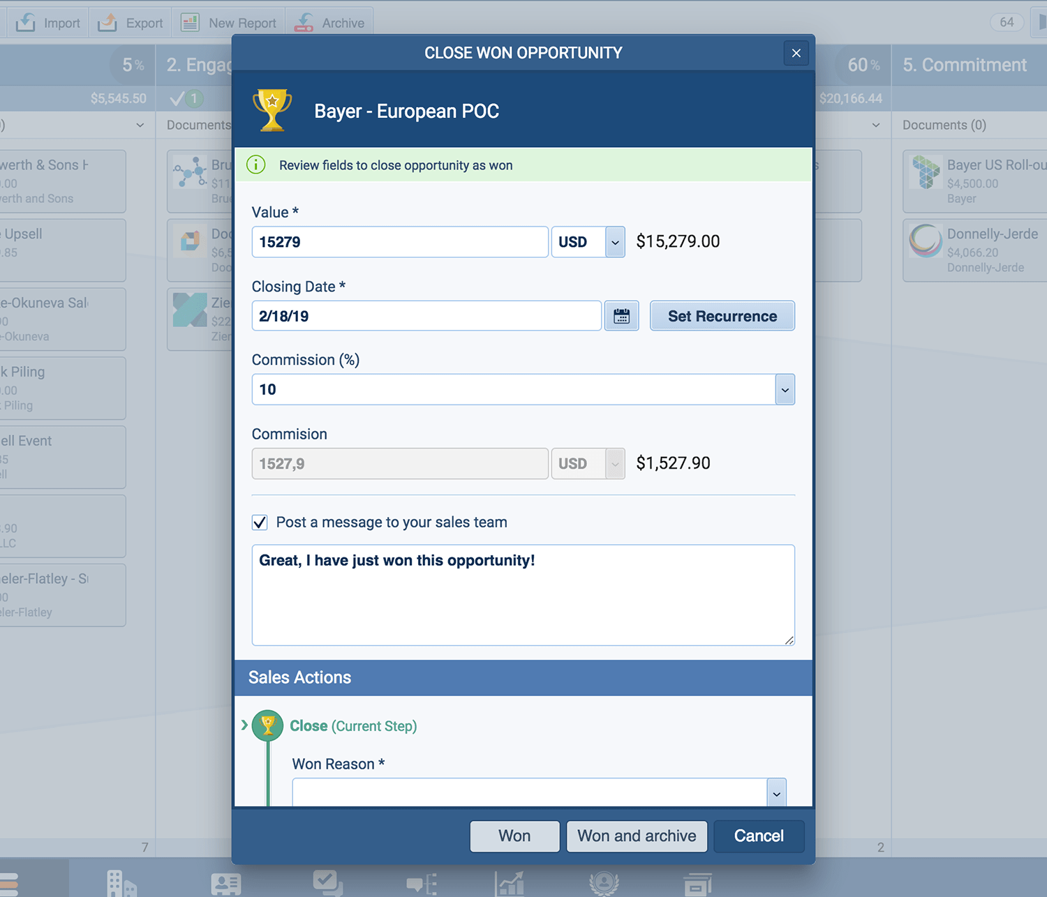 creating leads opportunities activities