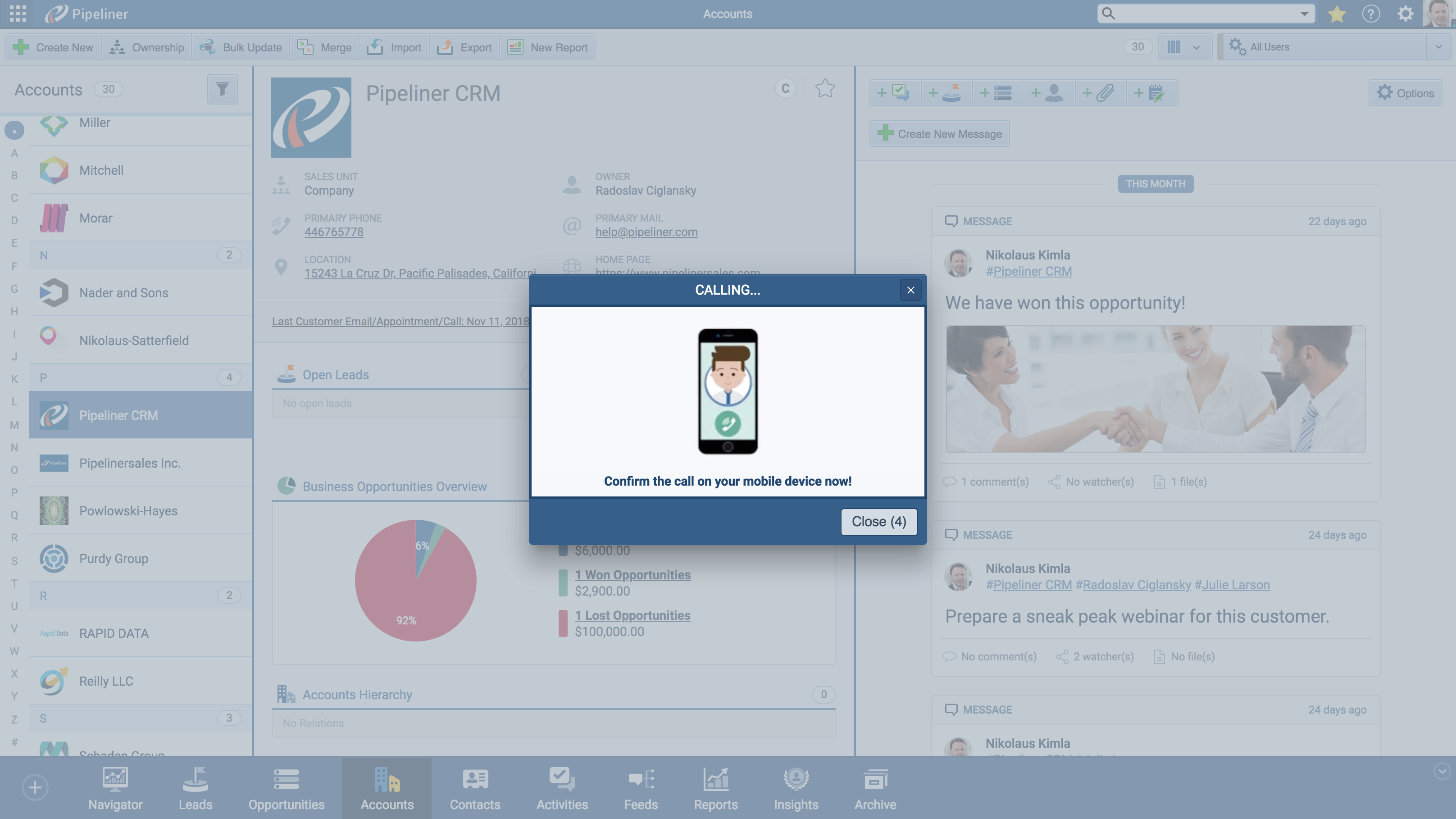 phone-call Calls within your Sales CRM