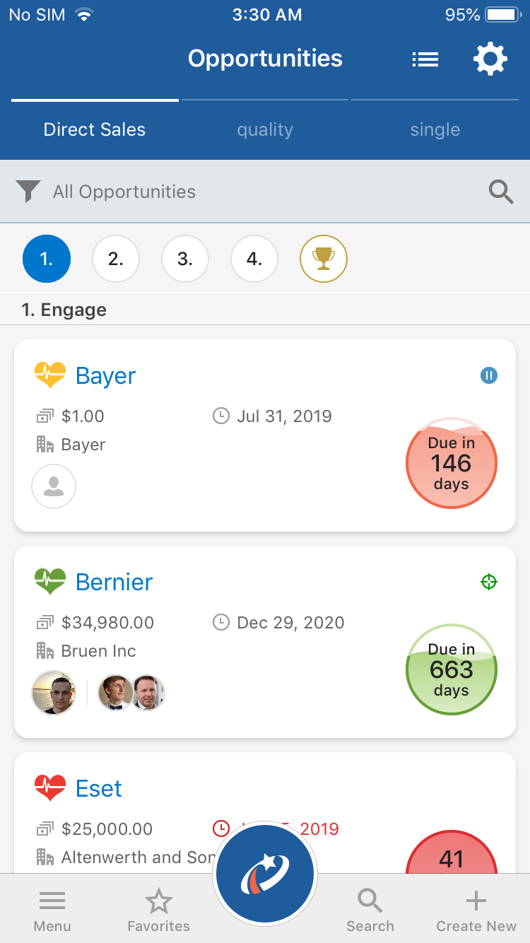 Opportunities Card View Opportunities Card View