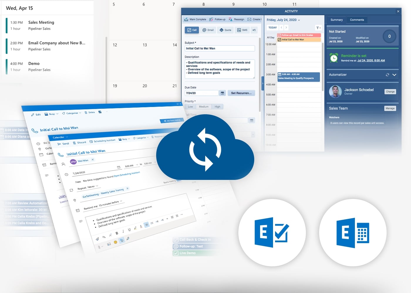 Calendar, Exchange Appointments & Exchange Tasks integrates with Coevera