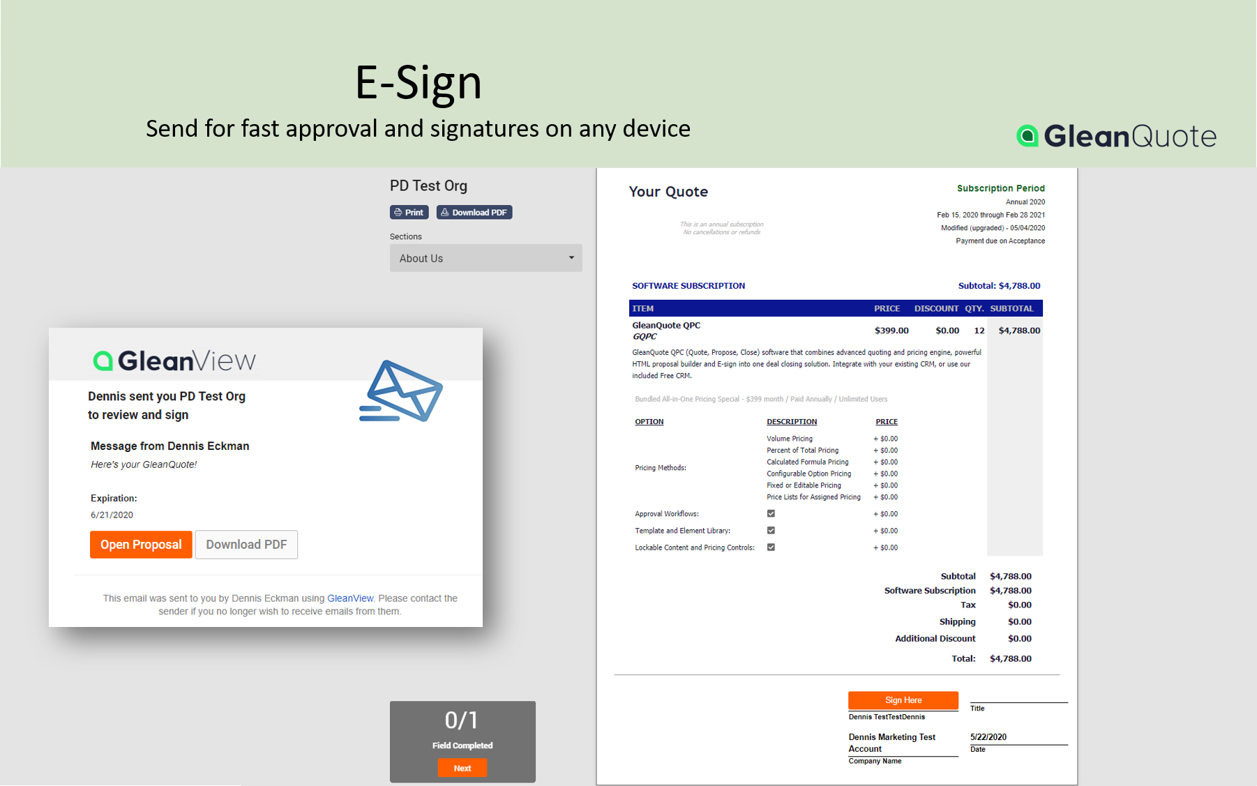 Coevera Slide 4 – E-sign