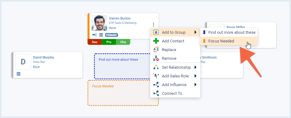 Guided selling feature