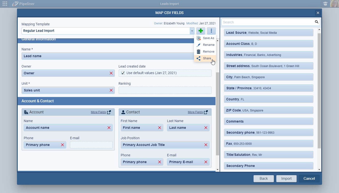 Importing leads into Coevera