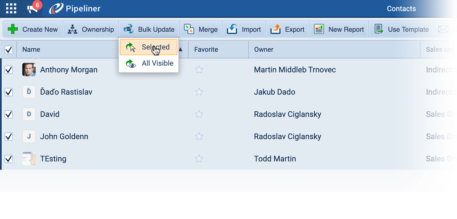 Using bulk feature with updates of changes in data