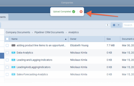 Document Management CRM feature