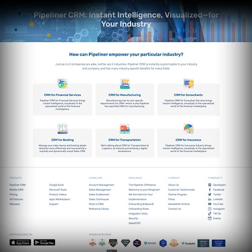  Coevera can support different types of industries, CRM for Financial service, Manufacturing, Consultants and more