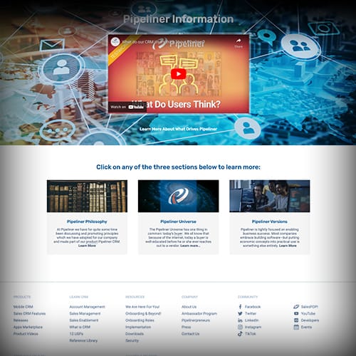 PipelinerCRM Background, how we deliver value in multiple different ways.