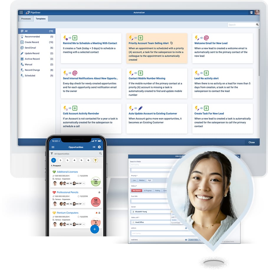 what-is-crm-collage-custom-fields-customizable-to-sales-process-1625 Customizable to Sales Process in CRM