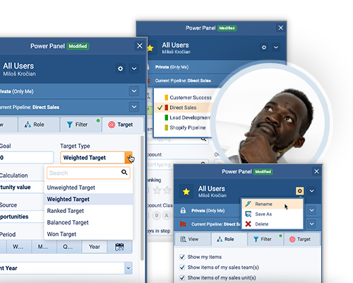 Power Panel - infinite customization, filtering, and sorting capabilities