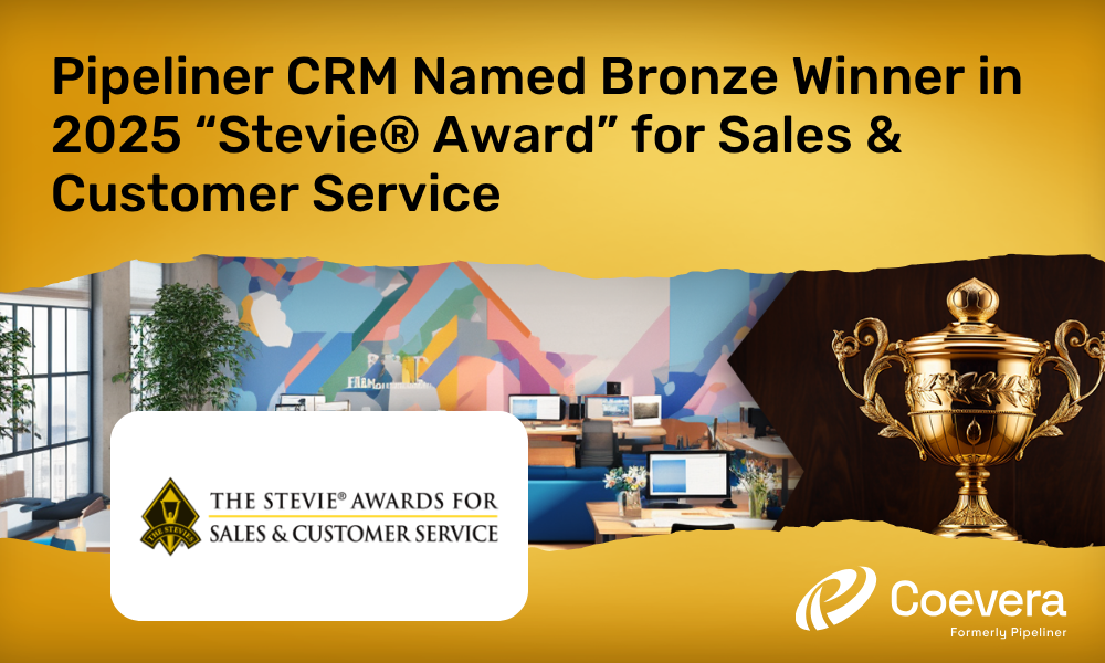 Coevera formerly PIPELINER NAMED BRONZE WINNER IN 2025 STEVIE® AWARDS FOR SALES & CUSTOMER SERVICE