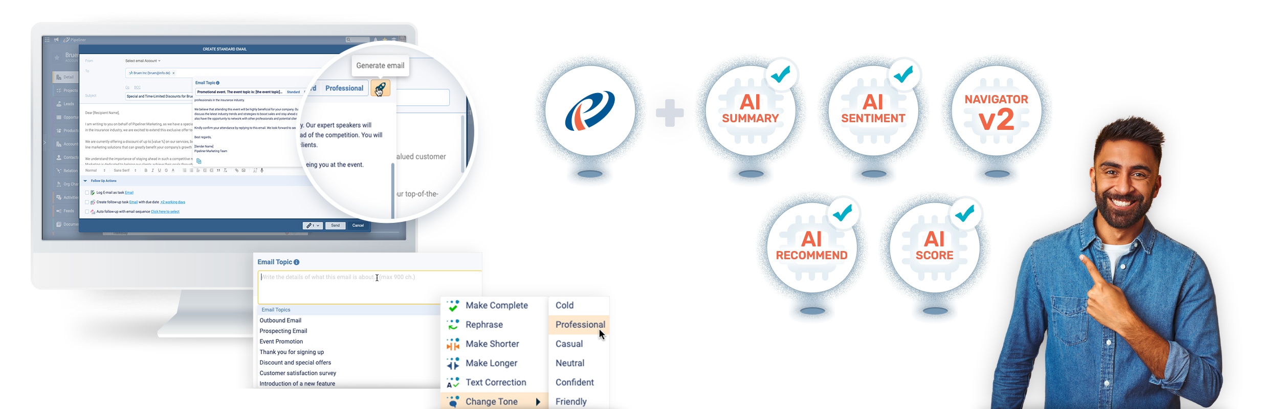 Sales CRM AI features in Coevera - Austrian School