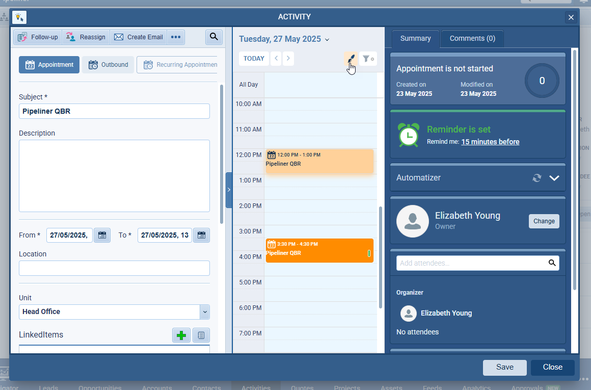 Appointment scheduler