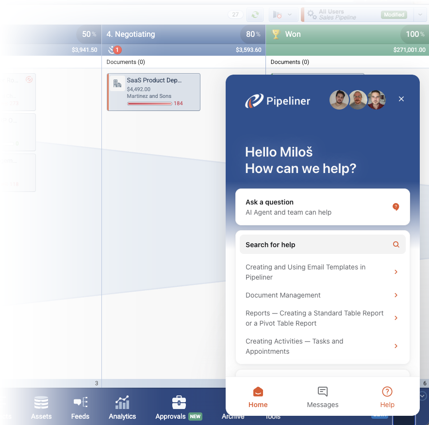 Help and support in Coevera system