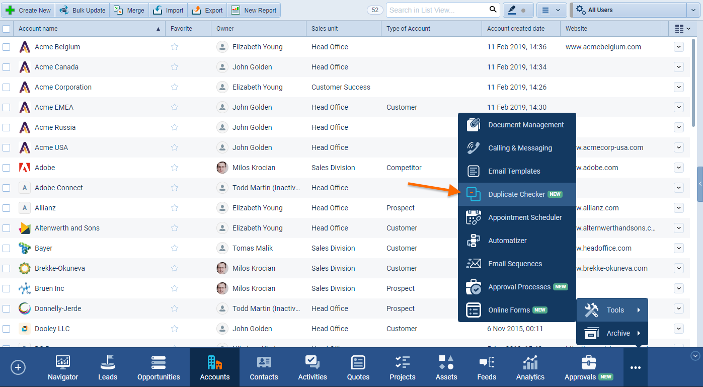 Duplicate checker feature.