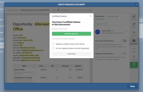 How to enable and use PandaDoc integration in Coevera