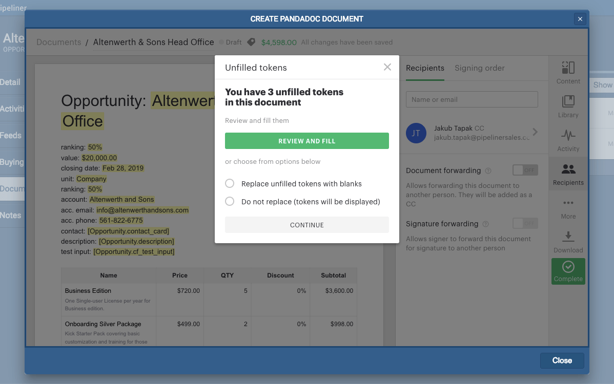 How to enable and use PandaDoc integration in Coevera