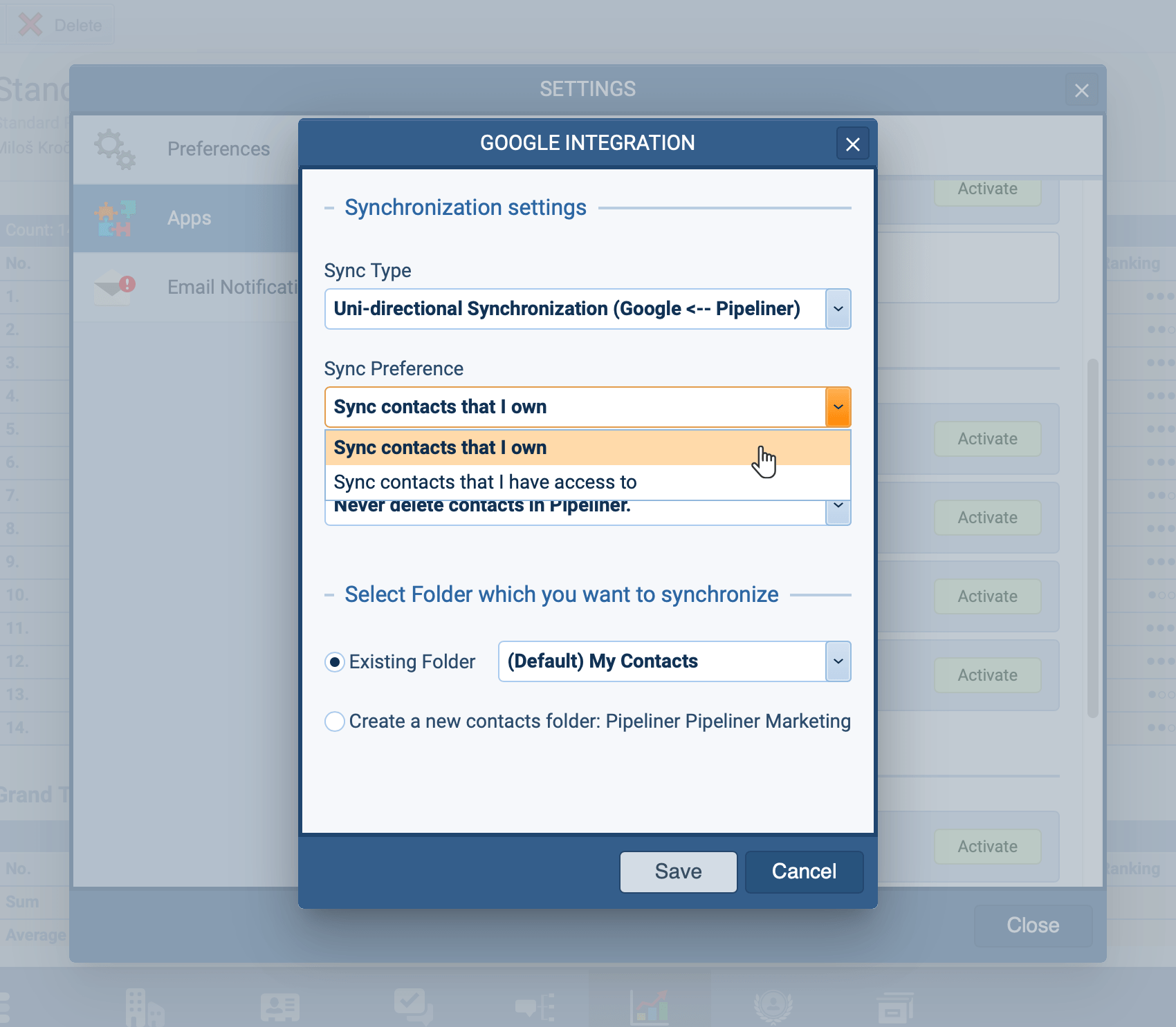 Integrating your google contacts with Coevera