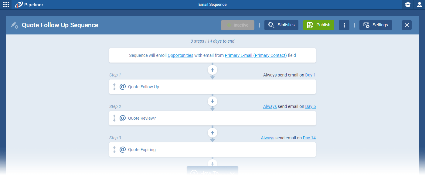 Use sales activies checklist for opportunities
