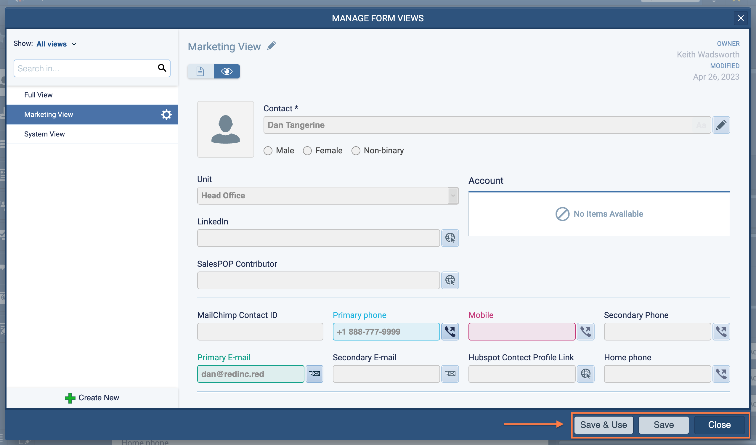 Multiple Pipelines in CRM form views