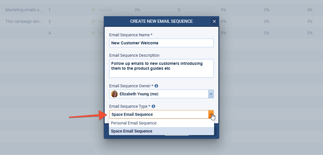 Using email sequences in Coevera