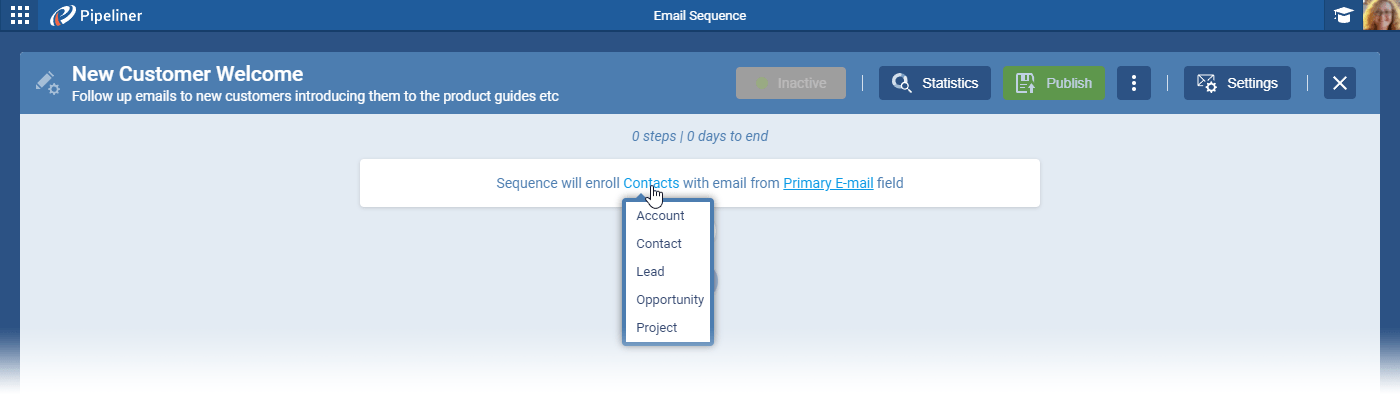 Using email sequences in Coevera