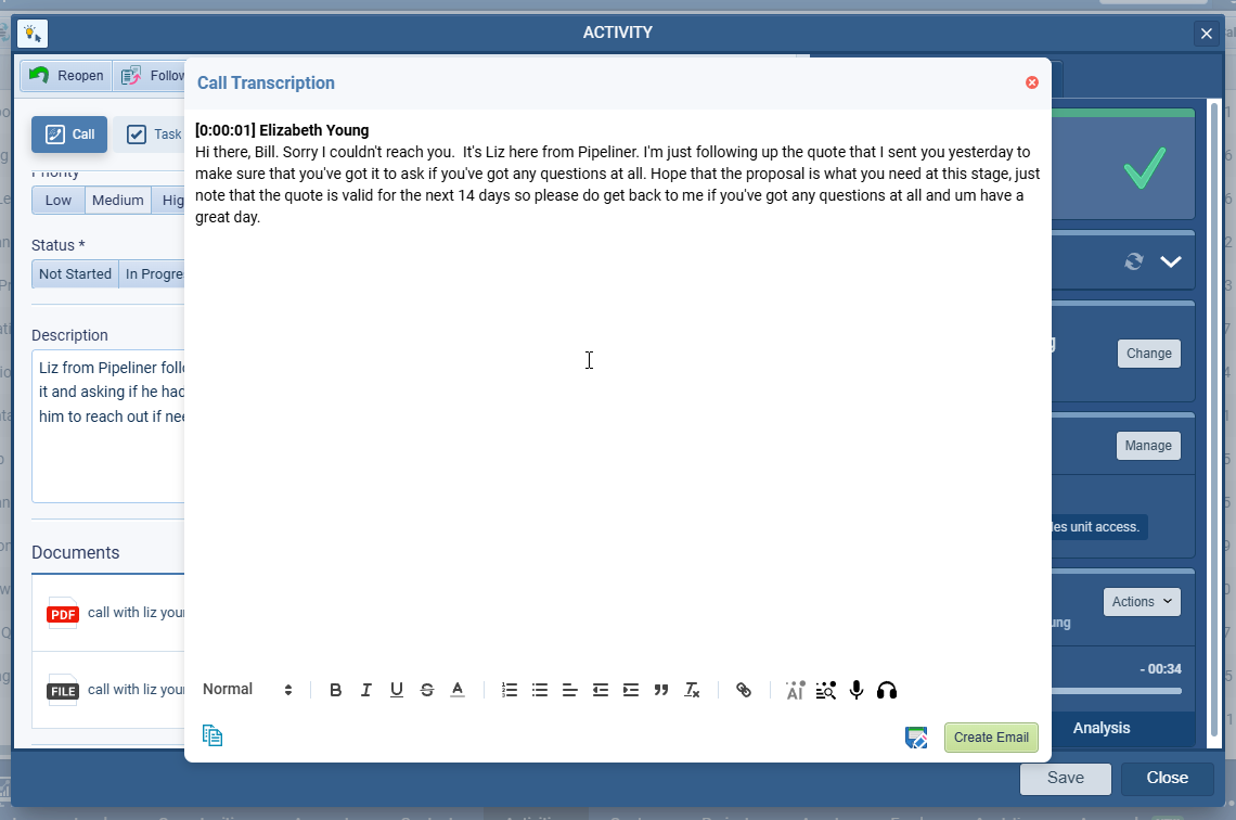 AI Call Summary & Analysis