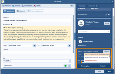 AI media Transcription
