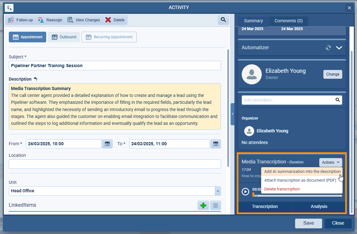 AI media Transcription