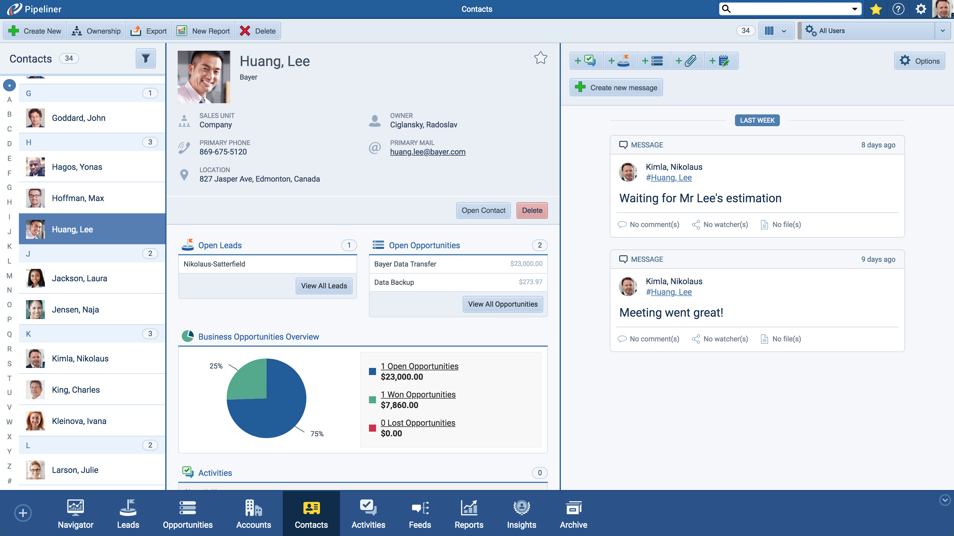 contacts-compact-view Contact profile compact view