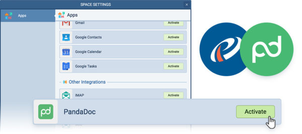 PandaDoc integrates with Coevera
