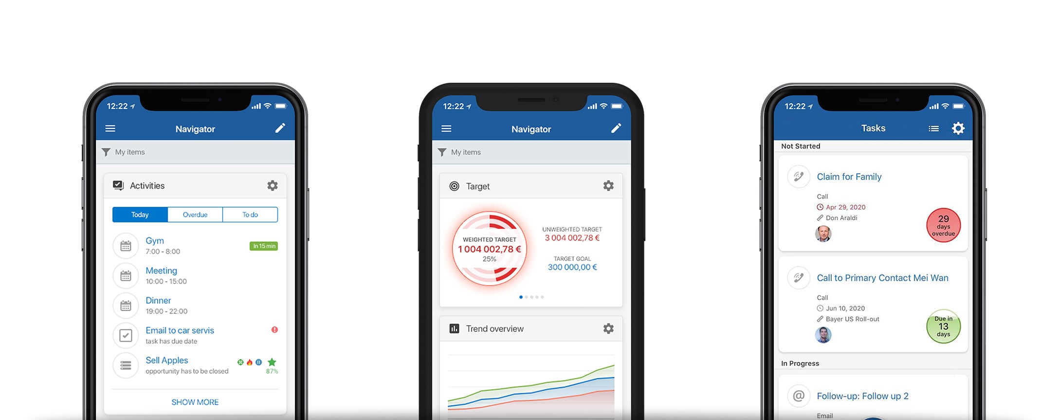 Mobile CRM App Activities & Task views “Navigator” Mobile CRM App Activities & Task views "Navigator"