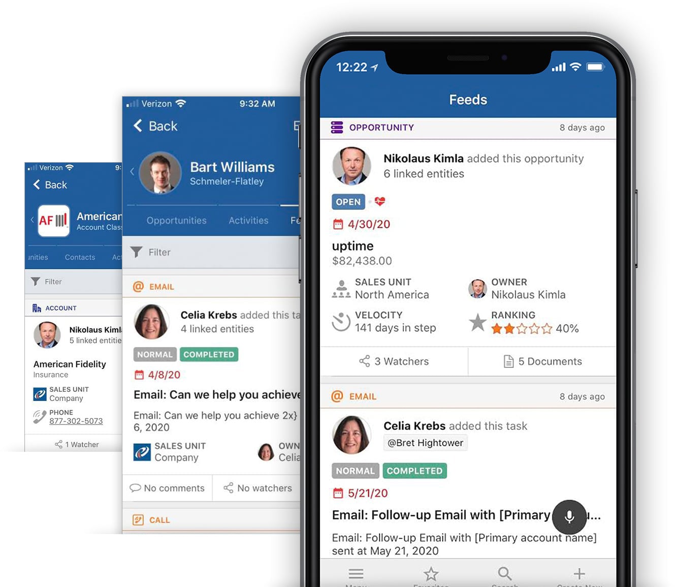 Mobile CRM App feeds Mobile CRM App feed