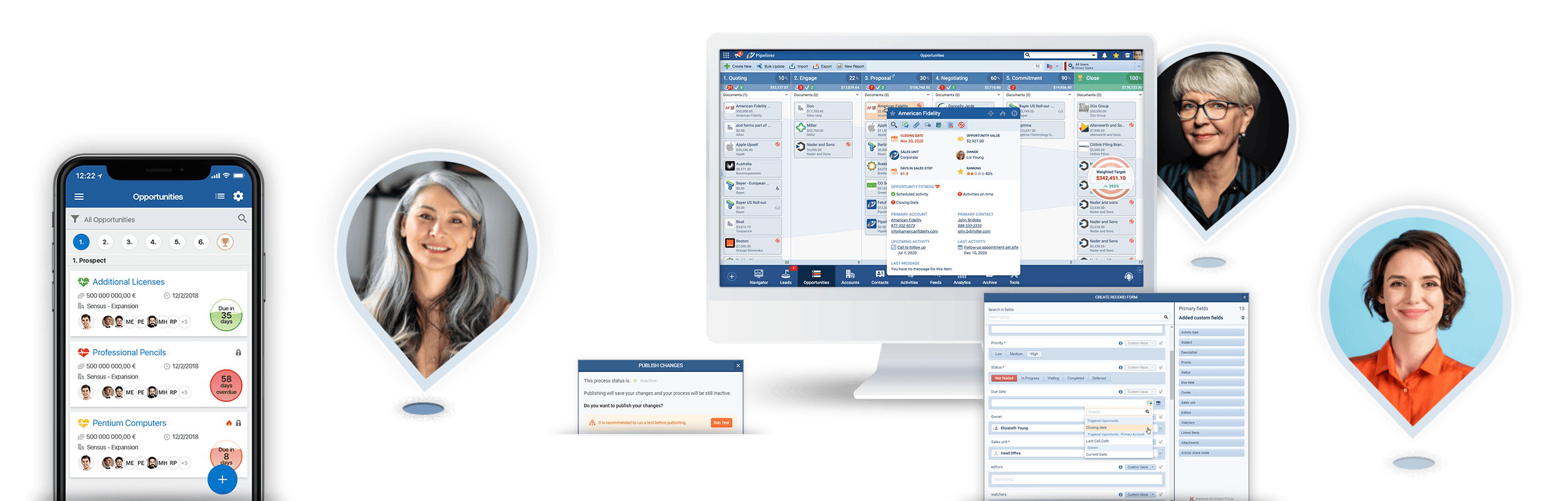 See where your Sales deals are instantly, pipeline reporting.