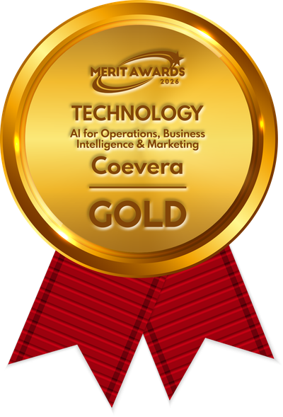 Merit Awards 2026 Technology Gold badge for Coevera